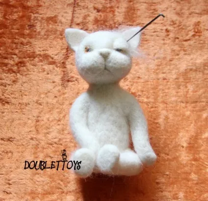 Майстер-клас валяємо милого котика - ярмарок майстрів - ручна робота, handmade (валяне іграшка) Майстер-клас валяємо милого котика - ярмарок майстрів - ручна робота, handmade