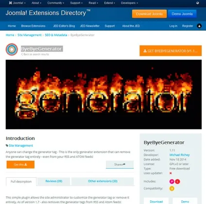 Meta name generator content joomla