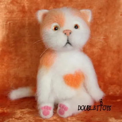 Майстер-клас валяємо милого котика - ярмарок майстрів - ручна робота, handmade (майстер клас з валяння) Майстер-клас валяємо милого котика - ярмарок майстрів - ручна робота, handmade