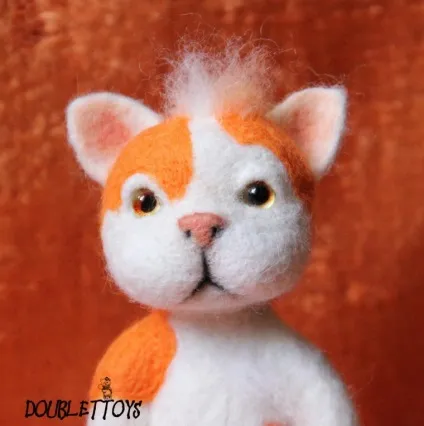 Майстер-клас валяємо милого котика - ярмарок майстрів - ручна робота, handmade (волосінь) Майстер-клас валяємо милого котика - ярмарок майстрів - ручна робота, handmade