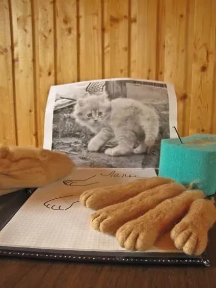 Майстер клас з валяння іграшки, кота (валяння) Майстер клас з валяння іграшки, кота