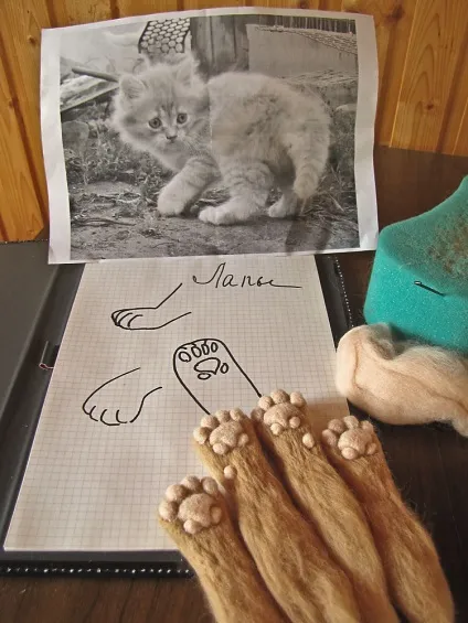 Майстер клас з валяння іграшки, кота (майстер клас з валяння з вовни) Майстер клас з валяння іграшки, кота