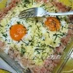Омлет з шинкою і помідорами на сковроде, рецепт (зелень кропу) Омлет з шинкою і помідорами на сковроде, рецепт