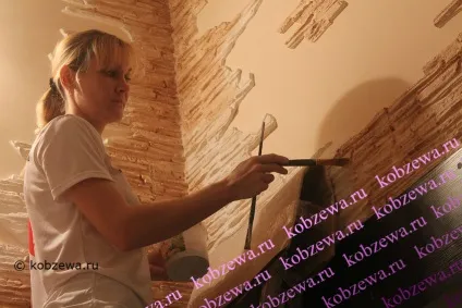 Оздоблення передпокої декоративним каменем, арт-студія натальи Кобзєва (сланець) Оздоблення передпокої декоративним каменем, арт-студія натальи Кобзєва