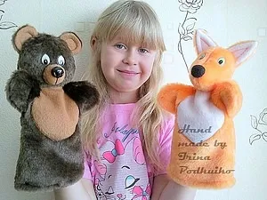 Перчаточная лялька лисиця - ярмарок майстрів - ручна робота, handmade (фліс) Перчаточная лялька лисиця - ярмарок майстрів - ручна робота, handmade