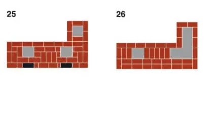 Піч з лежанкою порядовой схеми опалювально-варильних і камінних моделей (схеми) Піч з лежанкою порядовой схеми опалювально-варильних і камінних моделей