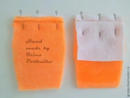 Перчаточная лялька лисиця - ярмарок майстрів - ручна робота, handmade (сколюємо шпильками прошиває) Перчаточная лялька лисиця - ярмарок майстрів - ручна робота, handmade