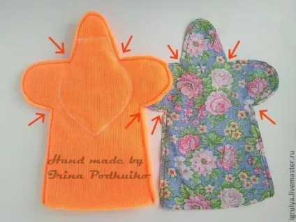 Перчаточная лялька лисиця - ярмарок майстрів - ручна робота, handmade (голку тупим боком) Перчаточная лялька лисиця - ярмарок майстрів - ручна робота, handmade