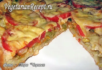 Пиріг-піца без яєць з картоплею та грибами (овочами) (пиріг без яєць) Пиріг-піца без яєць з картоплею та грибами (овочами)