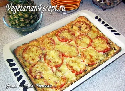 Пиріг-піца без яєць з картоплею та грибами (овочами) (пиріг-піца) Пиріг-піца без яєць з картоплею та грибами (овочами)
