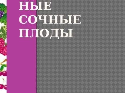 Плоди - біологія, уроки