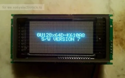Вакуумно-люмінесцентний дисплей (vfd) gu128x64d-k610a8