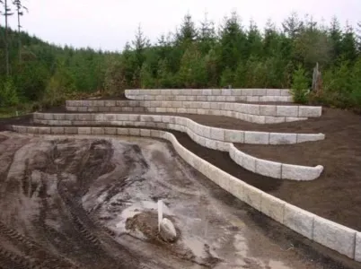 Підпірна стінка з блоків ФБС, пристрій стінки з блоків