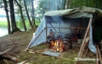 Похідна лазня намет - особливості використання та збирання своїми руками (своїми) Похідна лазня намет - особливості використання та збирання своїми руками