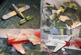 Застосування масок під час забарвлення моделі літака (забарвлення моделі літака) Застосування масок під час забарвлення моделі літака