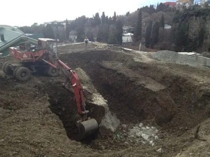 Розробка грунту екскаватором в котловані, в траншеї, зворотна лопата
