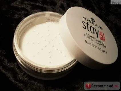 Розсипчаста пудра essence stay all day translucent fixing powder - «біла пилок, що рятує (translucent) Розсипчаста пудра essence stay all day translucent fixing powder - «біла пилок, що рятує
