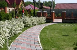 Садові доріжки з бруківки на дачі, красиві фото, укладання (садові) Садові доріжки з бруківки на дачі, красиві фото, укладання