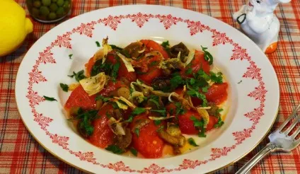 Салат з опеньками і помідорами рецепт з фото - покрокове приготування теплого салату з опеньками (салат з помідорами) Салат з опеньками і помідорами рецепт з фото - покрокове приготування теплого салату з опеньками