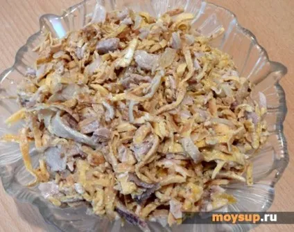 Салат з млинців з куркою рецепт з фото (куркою) Салат з млинців з куркою рецепт з фото