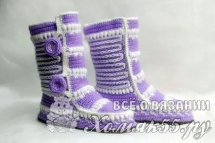 Чобітки для дівчинки гачком