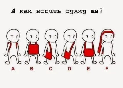 Найпростіший і чесний тест! Як ви носите свою сумку (тест) Найпростіший і чесний тест! Як ви носите свою сумку