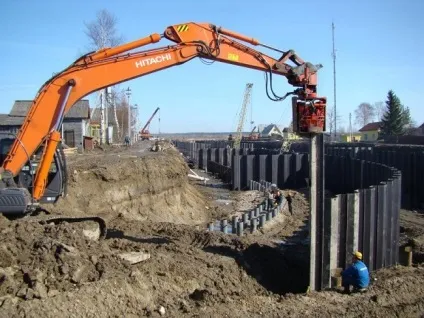 Шпунтове огорожі котловану пристрій, розрахунок, з труб
