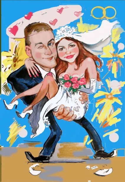Шаржист на весіллі