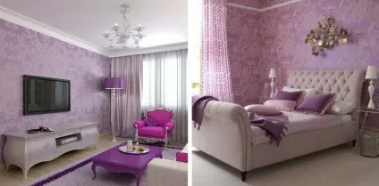 Бузкові шпалери для стін в інтер'єрі, фото, кольору, з яким поєднуються, тони, блідо бузкові з (бузкові) Бузкові шпалери для стін в інтер'єрі, фото, кольору, з яким поєднуються, тони, блідо бузкові з