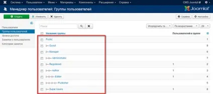 Суперадміністратора joomla (в Джумла)