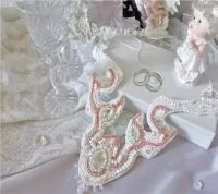 Весільне кольє з бісеру