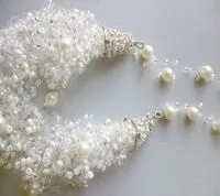 Весільне кольє з бісеру