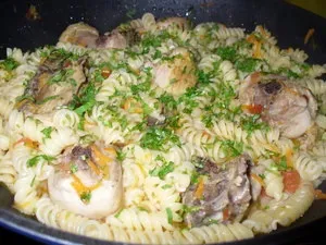 Тушковані макарони з куркою рецепт з фотографіями (куркою) Тушковані макарони з куркою рецепт з фотографіями