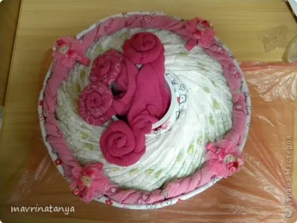Торт з памперсів - hello kitty - майстер клас