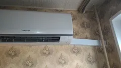 Прибрати трубки від кондиціонера в стіну (приховати трубки) Прибрати трубки від кондиціонера в стіну