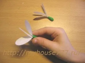 Весняні проліски з тканини, острів доброї надії (великі канцелярські скріпки) Весняні проліски з тканини, острів доброї надії