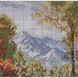 Вишивка хрестом пейзажів схеми безкоштовно - природа, зимовий, осінній пейзажі (осінній) Вишивка хрестом пейзажів схеми безкоштовно - природа, зимовий, осінній пейзажі
