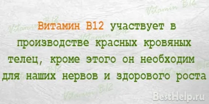 Вітамін в12 (ціанокобаламін), для чого потрібен організму, наслідки нестачі вітаміну (білкових жирових структур) Вітамін в12 (ціанокобаламін), для чого потрібен організму, наслідки нестачі вітаміну