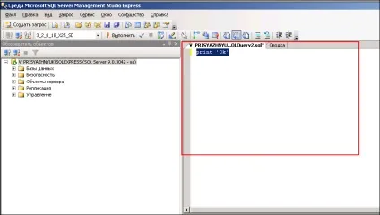 Виконання скрипта для ms sql 2005