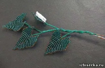 Березка з бісеру, польові квіти з бісеру (білих бісерин білих) Березка з бісеру, польові квіти з бісеру