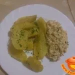 Смажена картопля з печерицями в мультиварці - фото рецепт