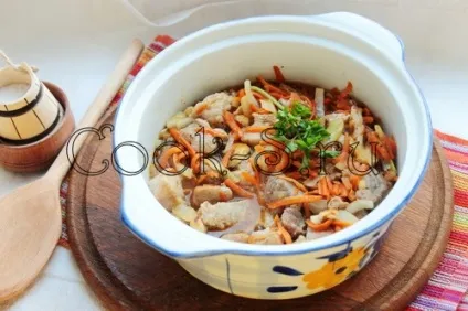 Смажене м'ясо з грибами - покроковий рецепт з фото, страви з м'яса (м'ясо) Смажене м'ясо з грибами - покроковий рецепт з фото, страви з м'яса