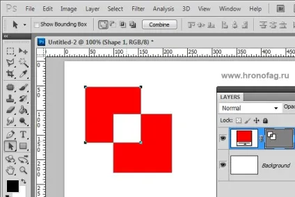 Add, subtract, intersect і exlude в фотошопі