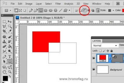 Add, subtract, intersect і exlude в фотошопі