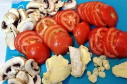 Баклажани, запечені в духовці з грибами і сиром (баклажани) Баклажани, запечені в духовці з грибами і сиром