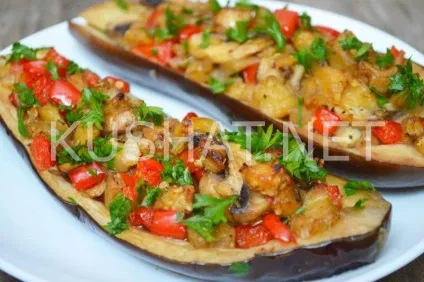 Баклажани, фаршировані грибами (грибами) Баклажани, фаршировані грибами