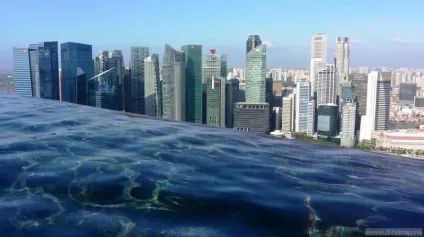 Басейн на даху в Сінгапурі - готель marina bay sands (Сінгапурі) Басейн на даху в Сінгапурі - готель marina bay sands