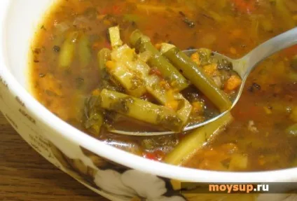 Швидкий рецепт овочевого супу зі стручкової квасолею і куркою (овочевого) Швидкий рецепт овочевого супу зі стручкової квасолею і куркою