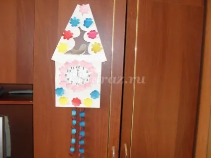Годинник із зозулею з паперу своїми руками для дітей (автор) Годинник із зозулею з паперу своїми руками для дітей