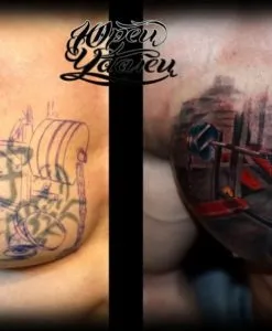 Cover up (перекриття старих тату і шрамів), Юрец молодець (старих) Cover up (перекриття старих тату і шрамів), Юрец молодець